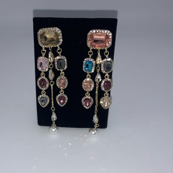 Multi-Colored Dangle Earrings - Picture 7 of 11